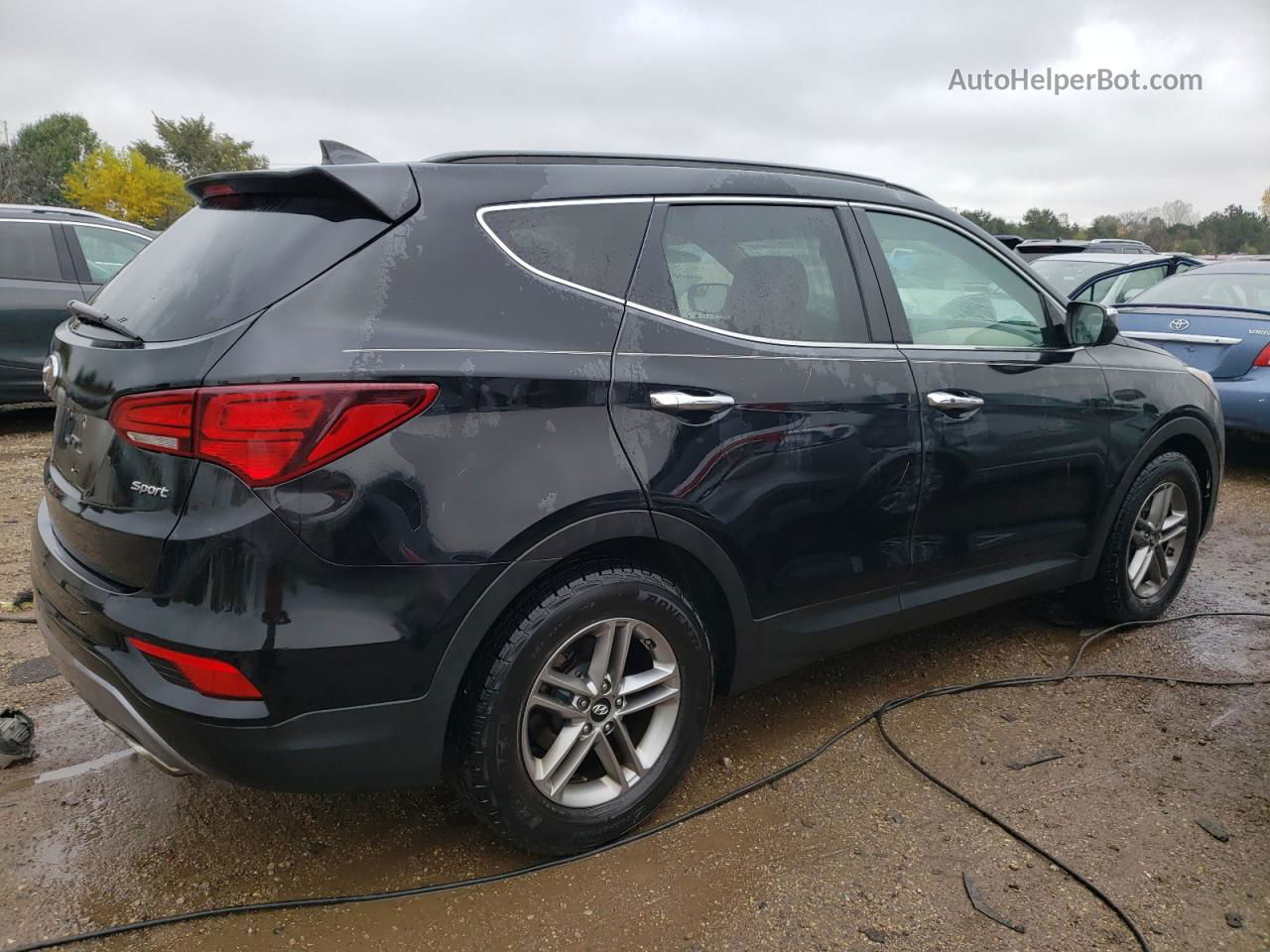 2018 Hyundai Santa Fe Sport  Black vin: 5XYZU3LB1JG514770