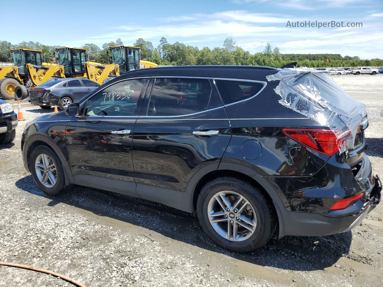 2018 Hyundai Santa Fe Sport  Черный vin: 5XYZU3LB1JG529527