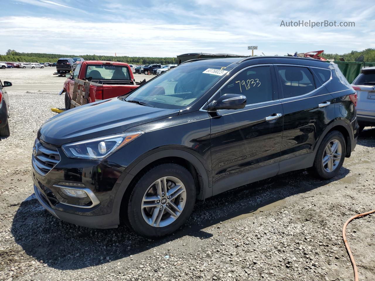 2018 Hyundai Santa Fe Sport  Черный vin: 5XYZU3LB1JG529527