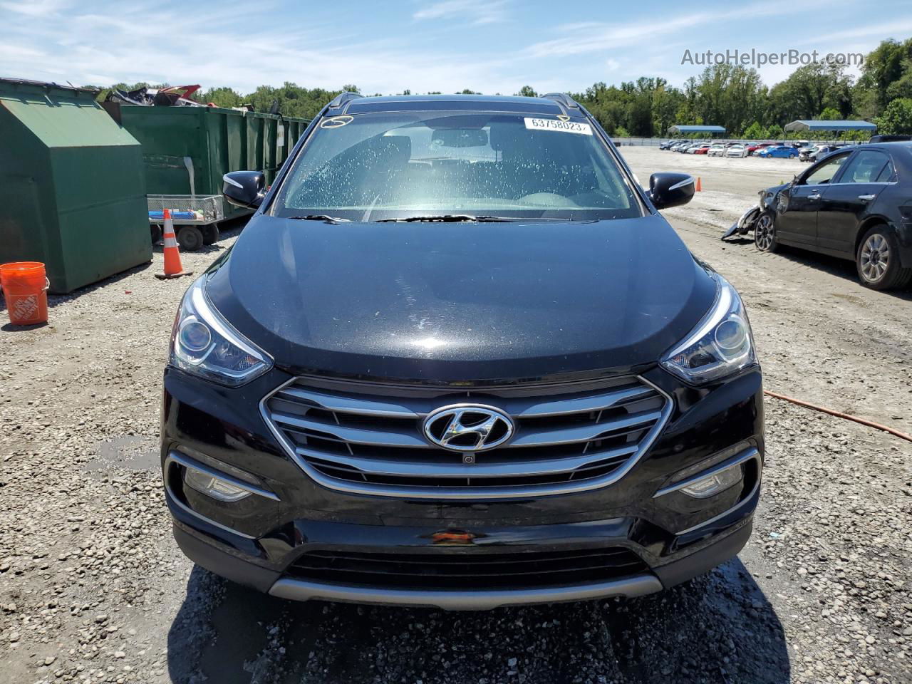 2018 Hyundai Santa Fe Sport  Черный vin: 5XYZU3LB1JG529527