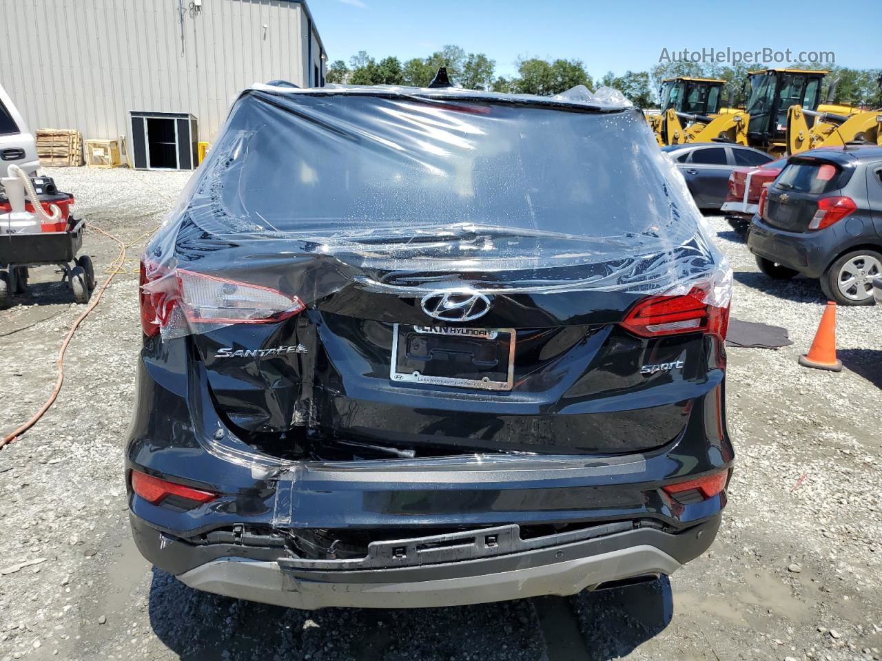 2018 Hyundai Santa Fe Sport  Черный vin: 5XYZU3LB1JG529527