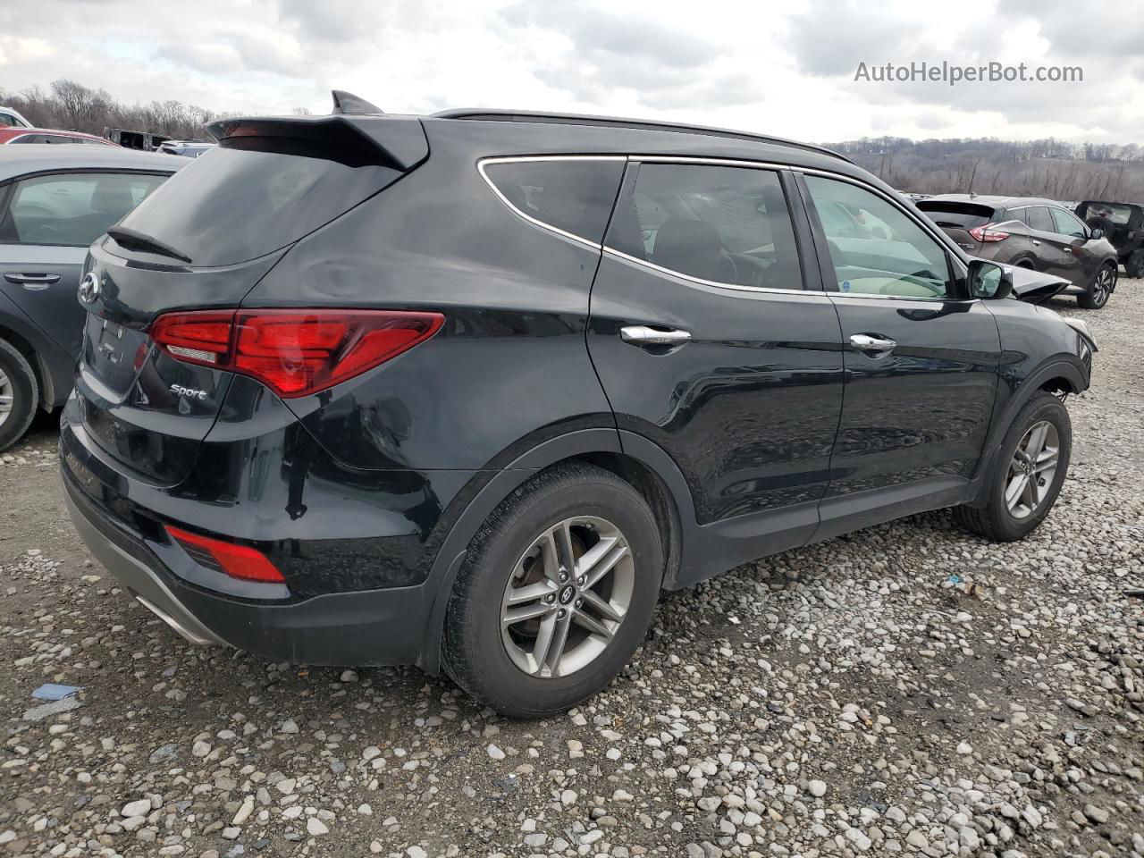 2018 Hyundai Santa Fe Sport  Черный vin: 5XYZU3LB1JG530984