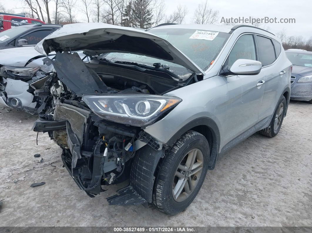 2018 Hyundai Santa Fe Sport 2.4l Silver vin: 5XYZU3LB1JG545646