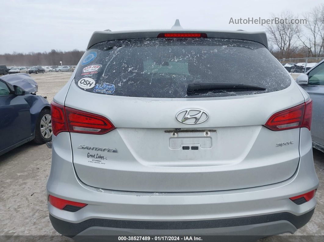 2018 Hyundai Santa Fe Sport 2.4l Silver vin: 5XYZU3LB1JG545646