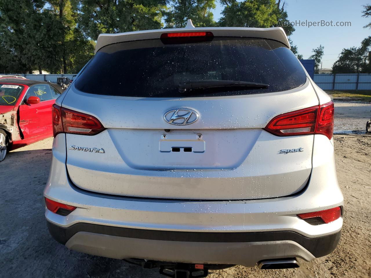 2018 Hyundai Santa Fe Sport  Серебряный vin: 5XYZU3LB1JG555268