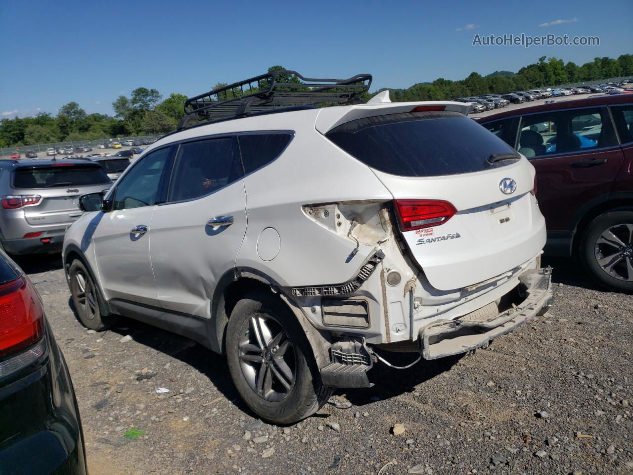 2018 Hyundai Santa Fe Sport  White vin: 5XYZU3LB1JG556615