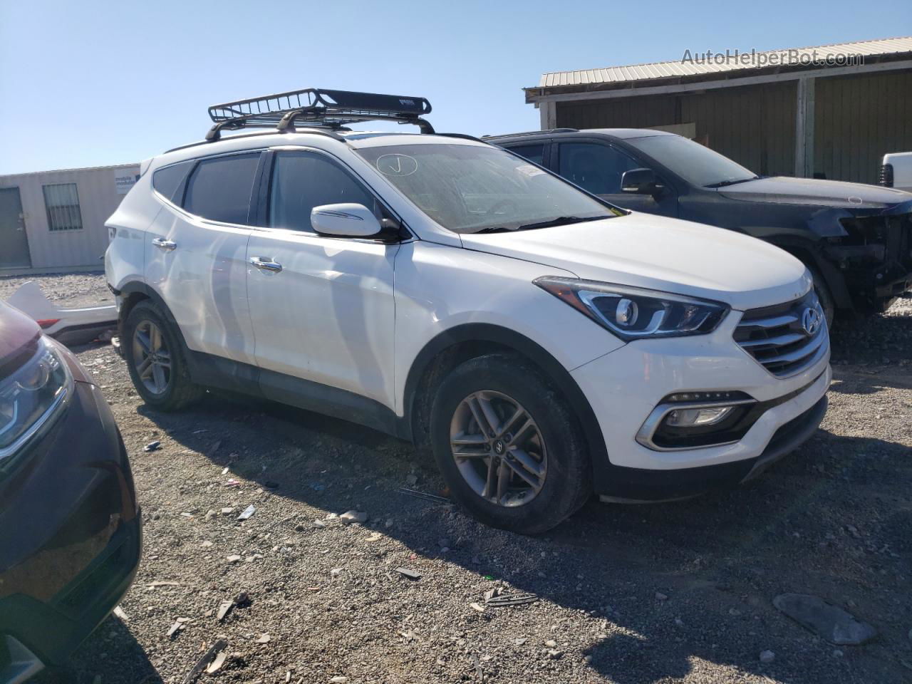 2018 Hyundai Santa Fe Sport  White vin: 5XYZU3LB1JG556615