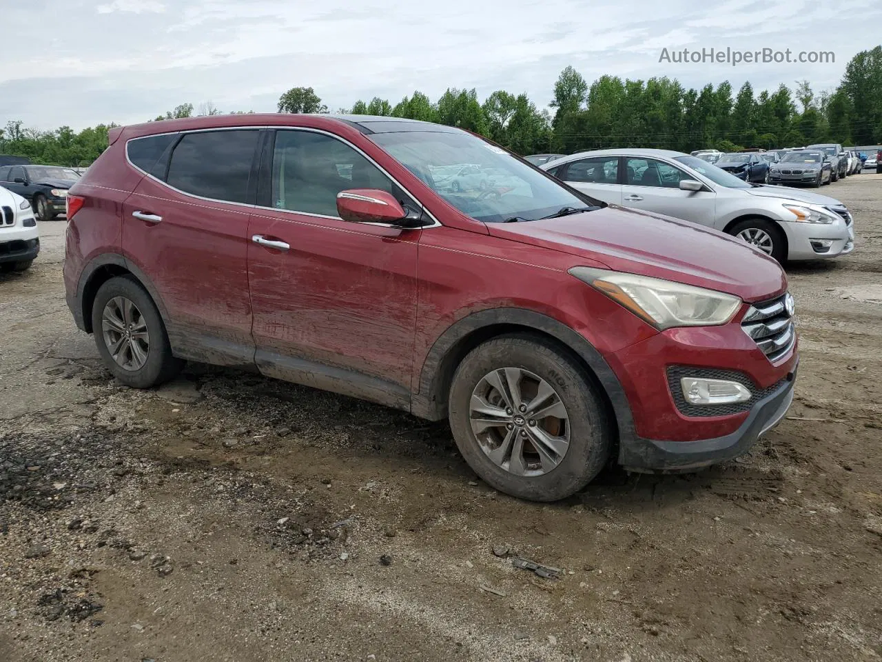 2013 Hyundai Santa Fe Sport  Бордовый vin: 5XYZU3LB2DG029168