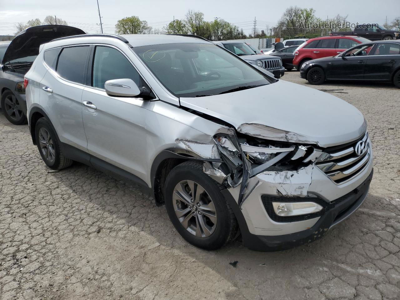 2013 Hyundai Santa Fe Sport  Серебряный vin: 5XYZU3LB2DG030000