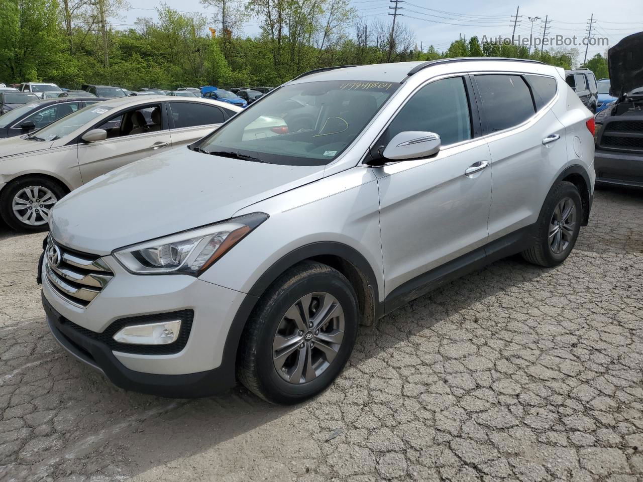 2013 Hyundai Santa Fe Sport  Серебряный vin: 5XYZU3LB2DG030000