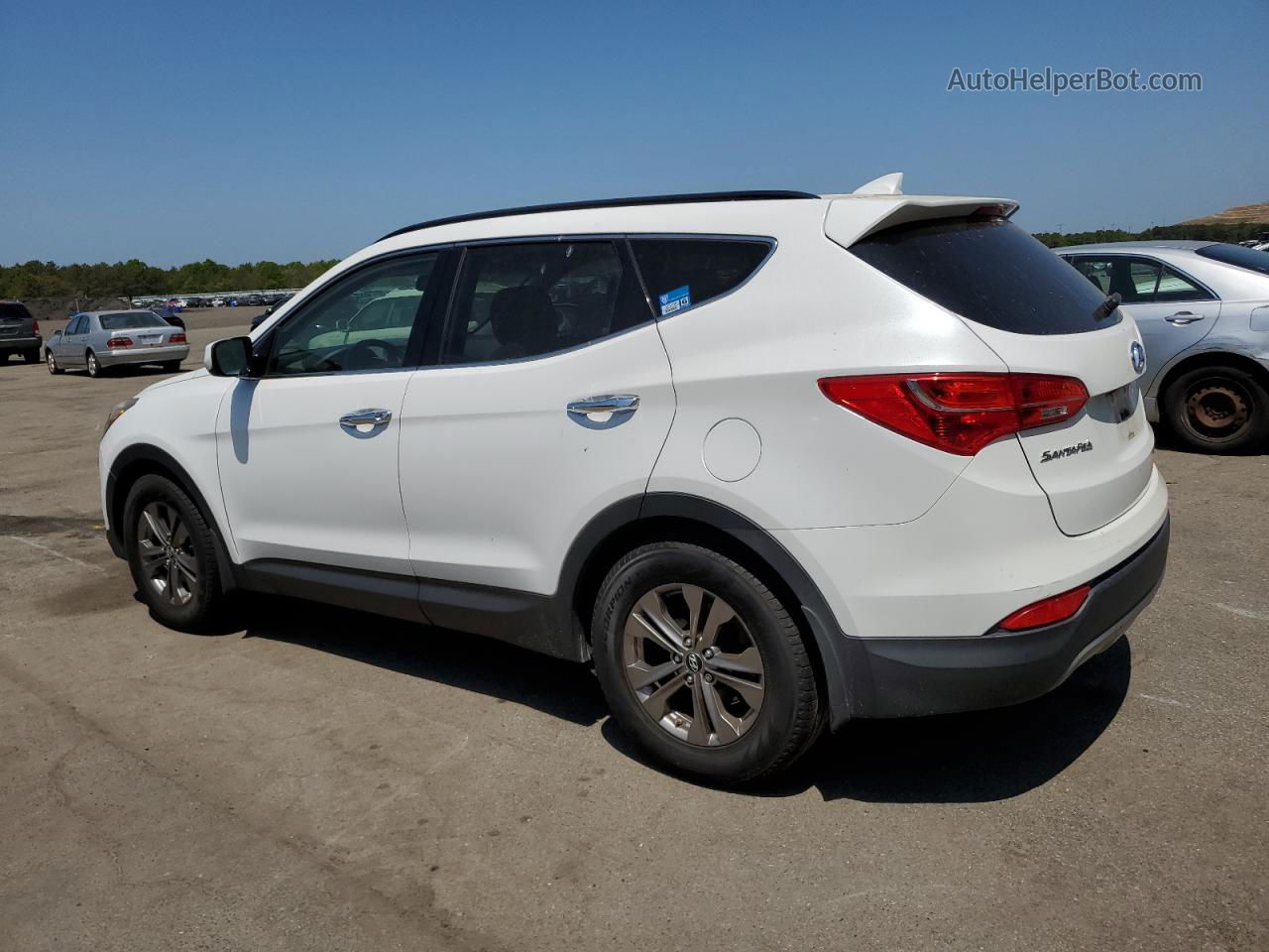 2013 Hyundai Santa Fe Sport  White vin: 5XYZU3LB2DG053499