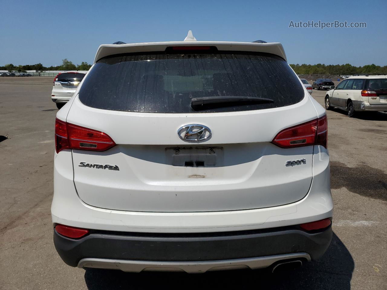 2013 Hyundai Santa Fe Sport  White vin: 5XYZU3LB2DG053499