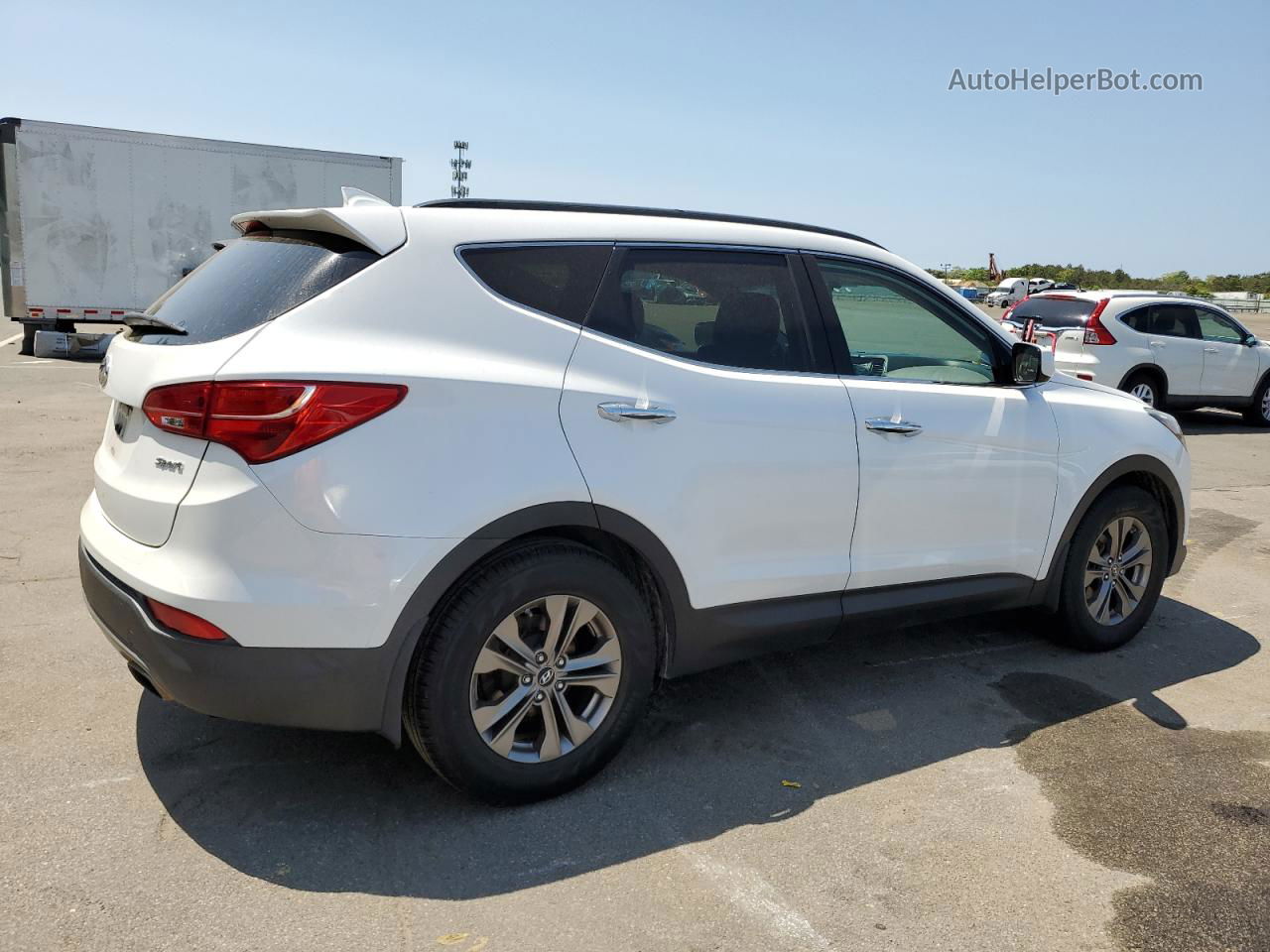 2013 Hyundai Santa Fe Sport  White vin: 5XYZU3LB2DG053499