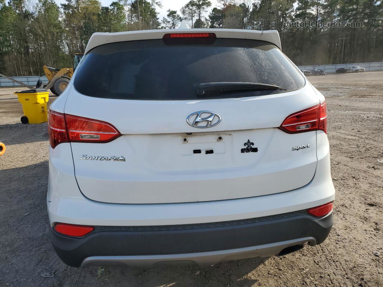 2014 Hyundai Santa Fe Sport  White vin: 5XYZU3LB2EG125481