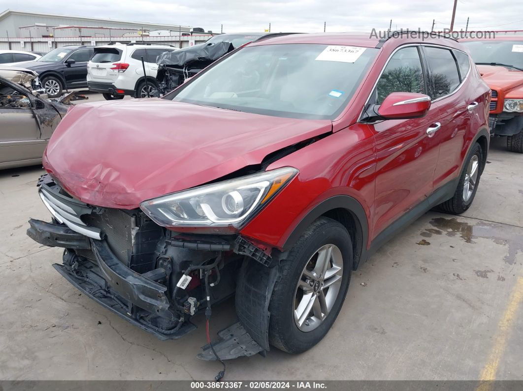 2018 Hyundai Santa Fe Sport 2.4l Red vin: 5XYZU3LB2JG504569