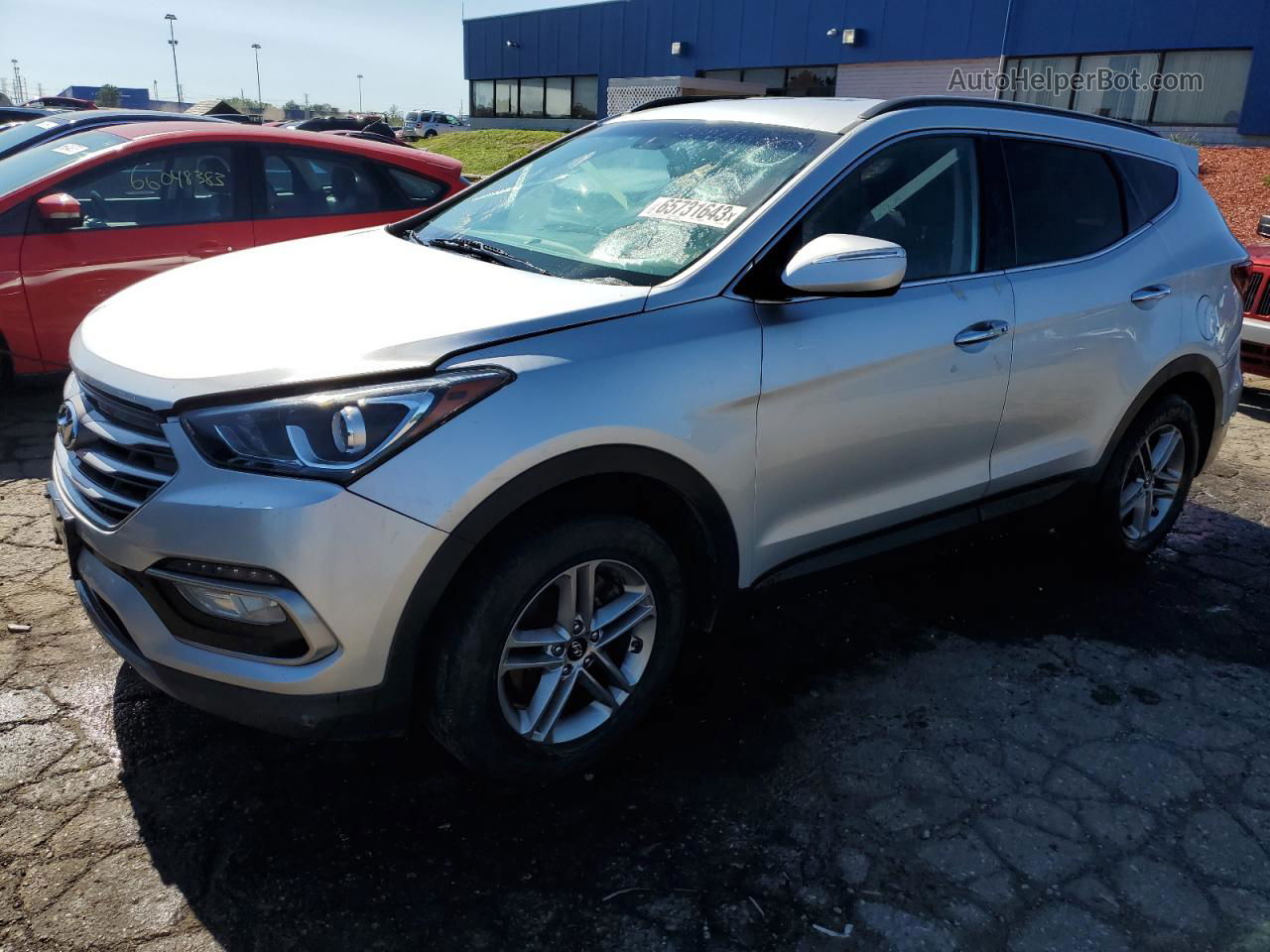 2018 Hyundai Santa Fe Sport  Silver vin: 5XYZU3LB2JG506208