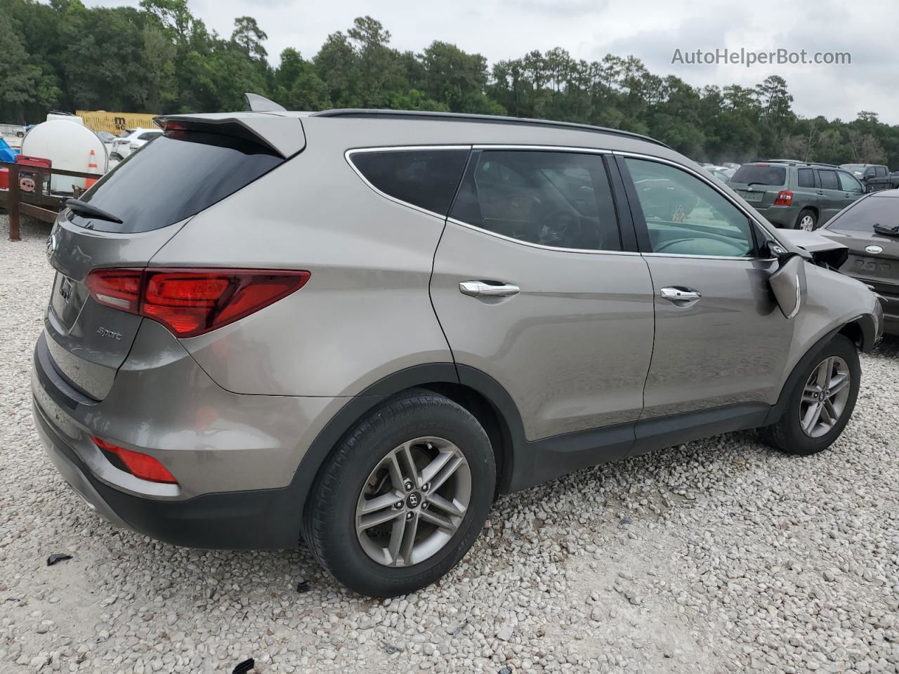 2018 Hyundai Santa Fe Sport  Silver vin: 5XYZU3LB2JG535093