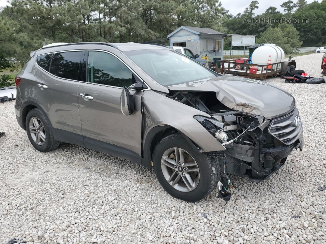 2018 Hyundai Santa Fe Sport  Silver vin: 5XYZU3LB2JG535093