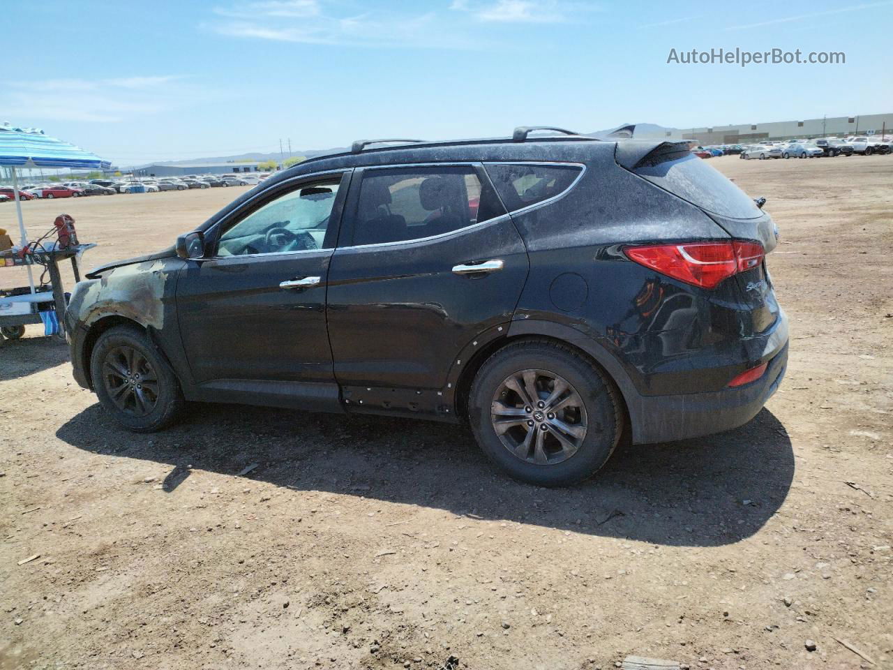 2013 Hyundai Santa Fe Sport  Black vin: 5XYZU3LB3DG043578