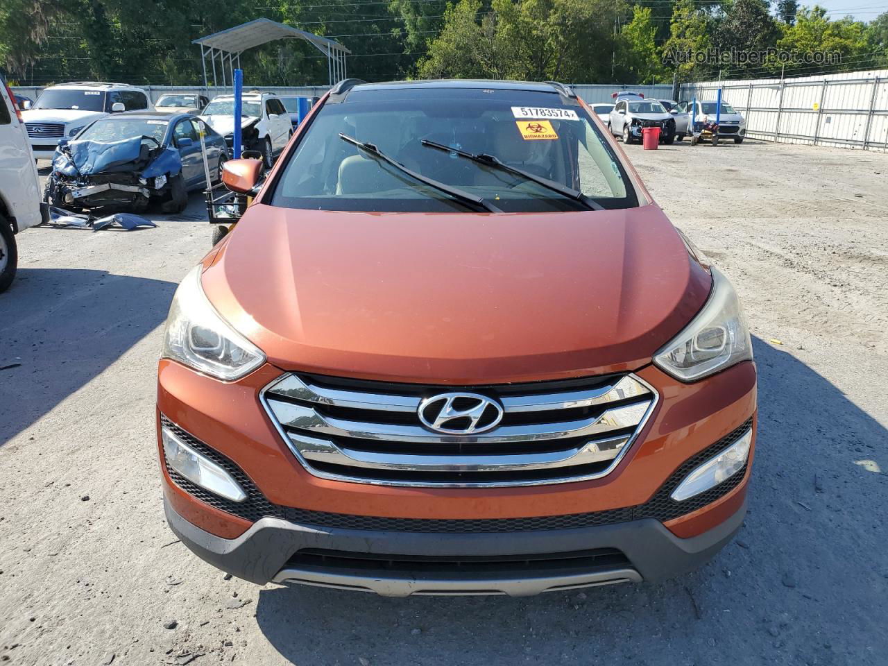 2014 Hyundai Santa Fe Sport  Orange vin: 5XYZU3LB3EG157582