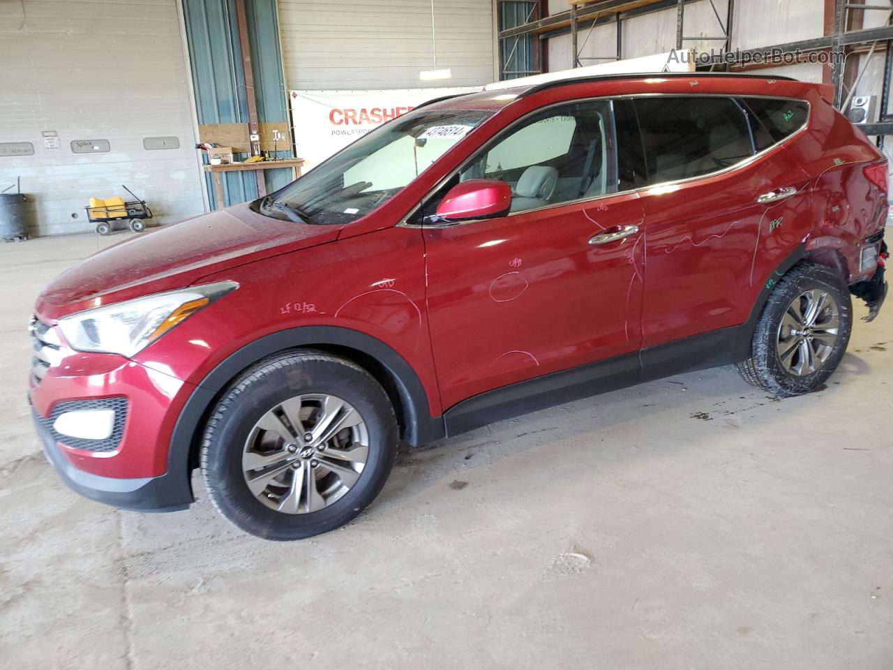 2014 Hyundai Santa Fe Sport  Maroon vin: 5XYZU3LB3EG170607