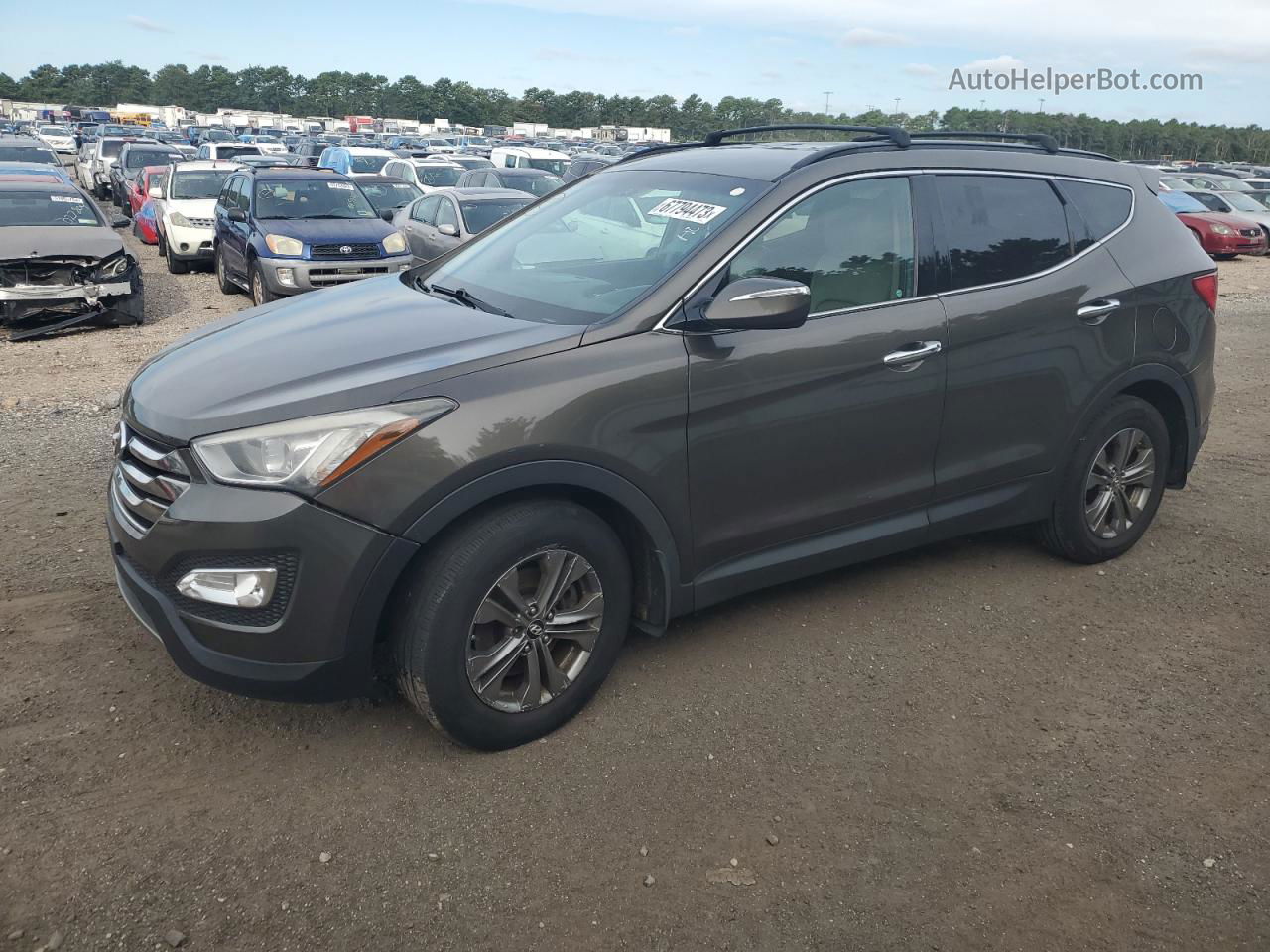 2014 Hyundai Santa Fe Sport  Brown vin: 5XYZU3LB3EG194440