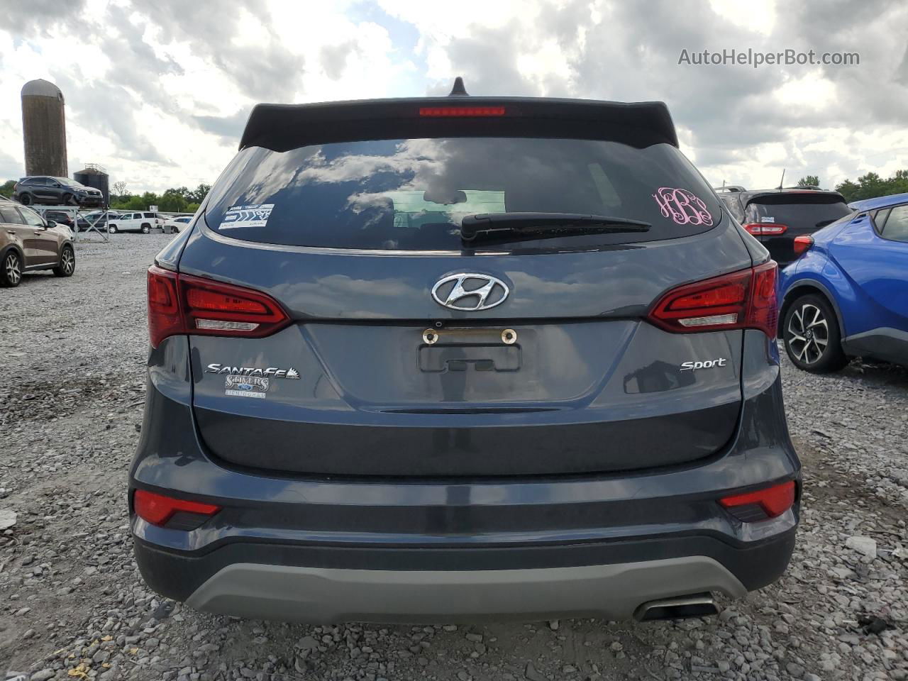 2018 Hyundai Santa Fe Sport  Угольный vin: 5XYZU3LB3JG507173