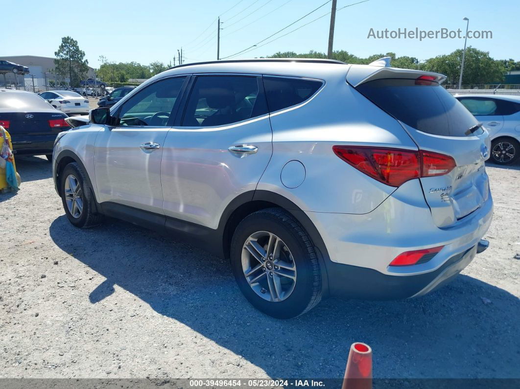 2018 Hyundai Santa Fe Sport 2.4l Silver vin: 5XYZU3LB3JG525060