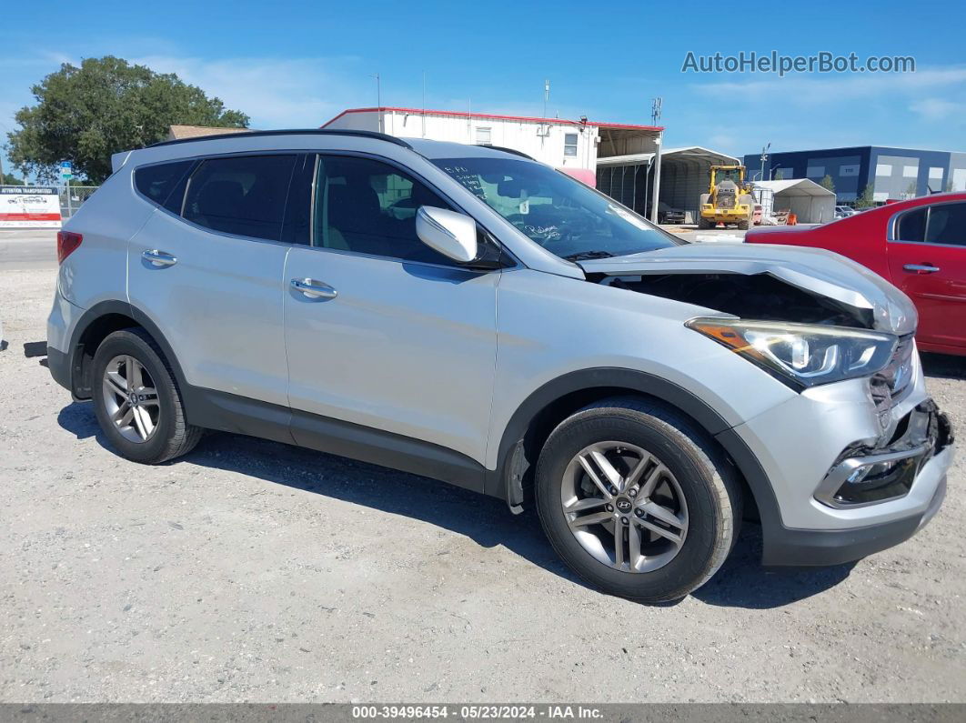 2018 Hyundai Santa Fe Sport 2.4l Silver vin: 5XYZU3LB3JG525060