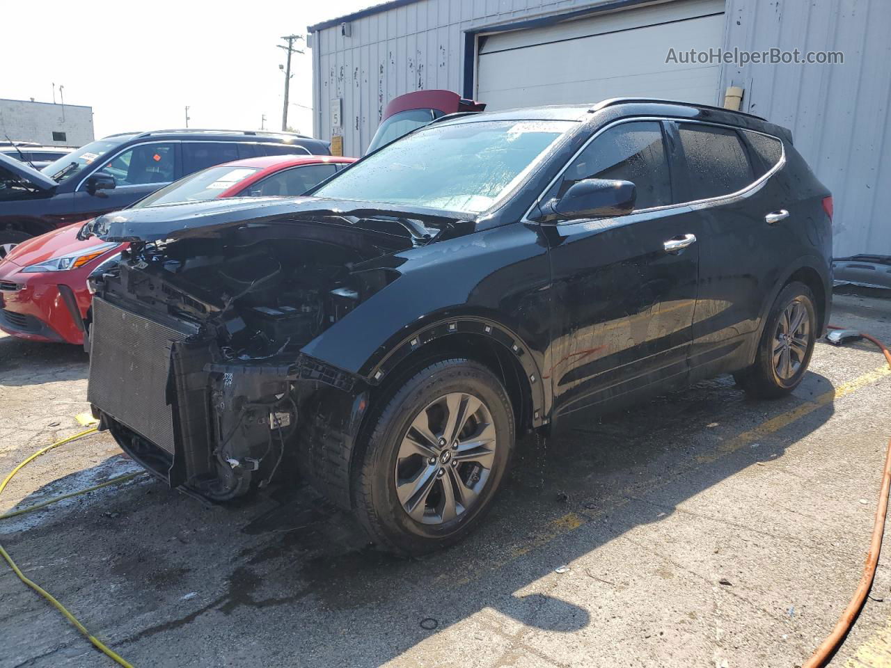 2013 Hyundai Santa Fe Sport  Black vin: 5XYZU3LB4DG020195