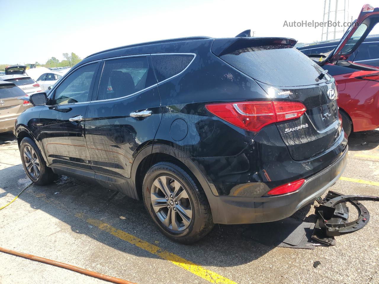 2013 Hyundai Santa Fe Sport  Black vin: 5XYZU3LB4DG020195