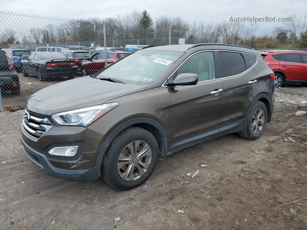 2014 Hyundai Santa Fe Sport  Желто-коричневый vin: 5XYZU3LB4EG158675