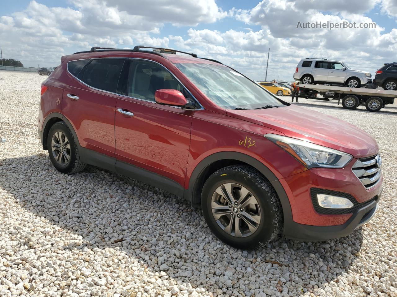 2014 Hyundai Santa Fe Sport  Maroon vin: 5XYZU3LB4EG195483