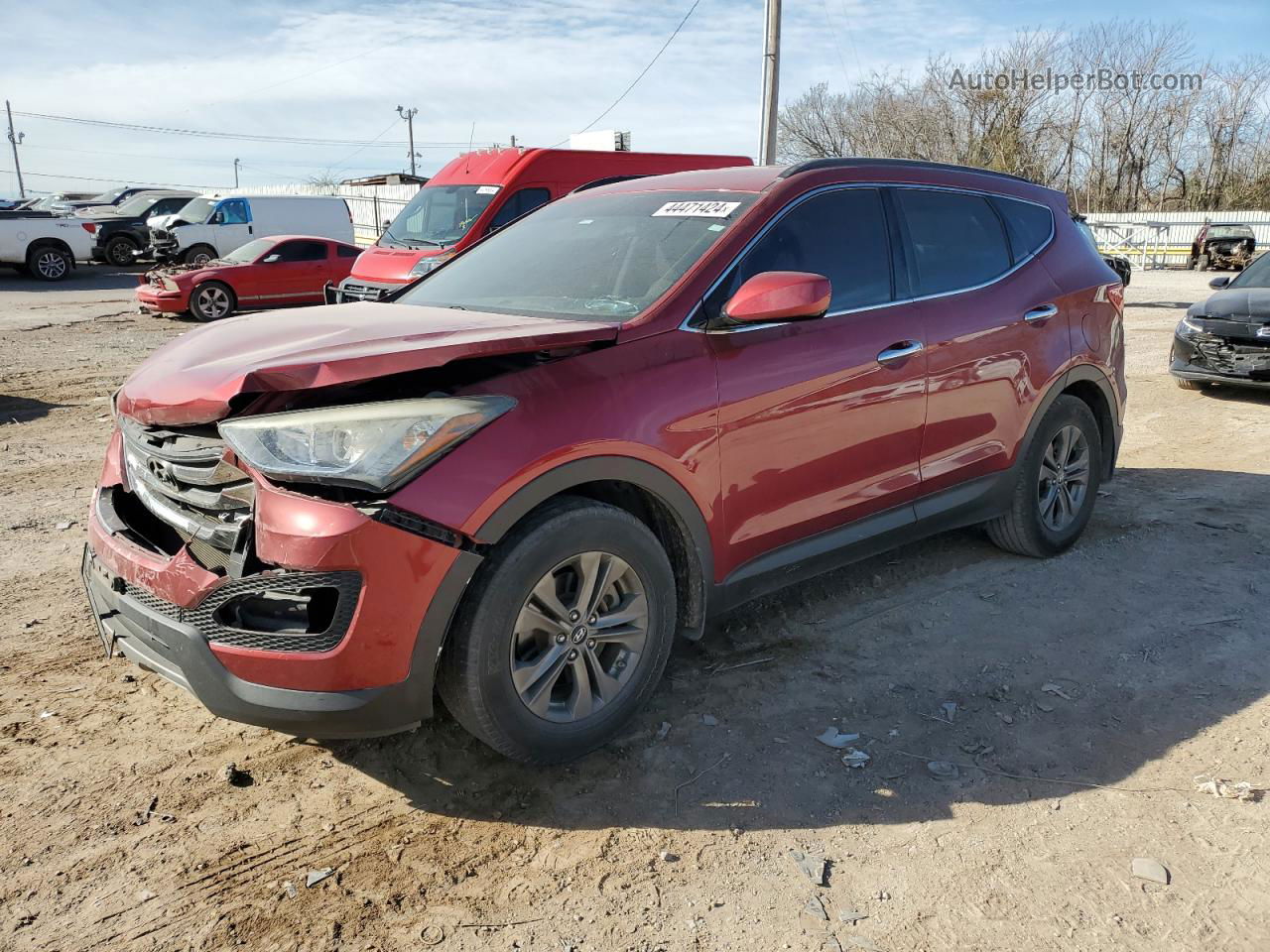 2014 Hyundai Santa Fe Sport  Red vin: 5XYZU3LB4EG232158