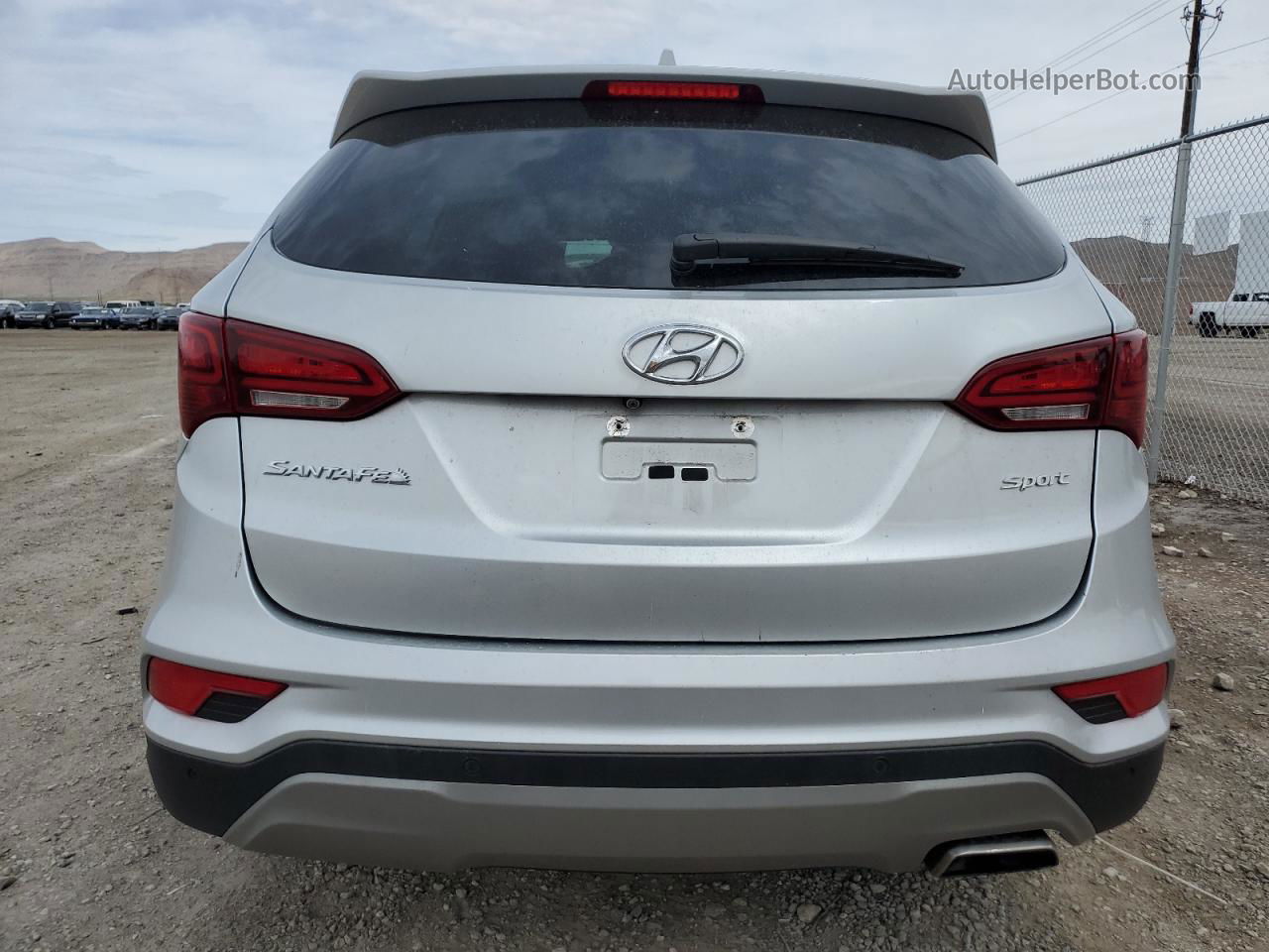 2018 Hyundai Santa Fe Sport  Silver vin: 5XYZU3LB4JG506131