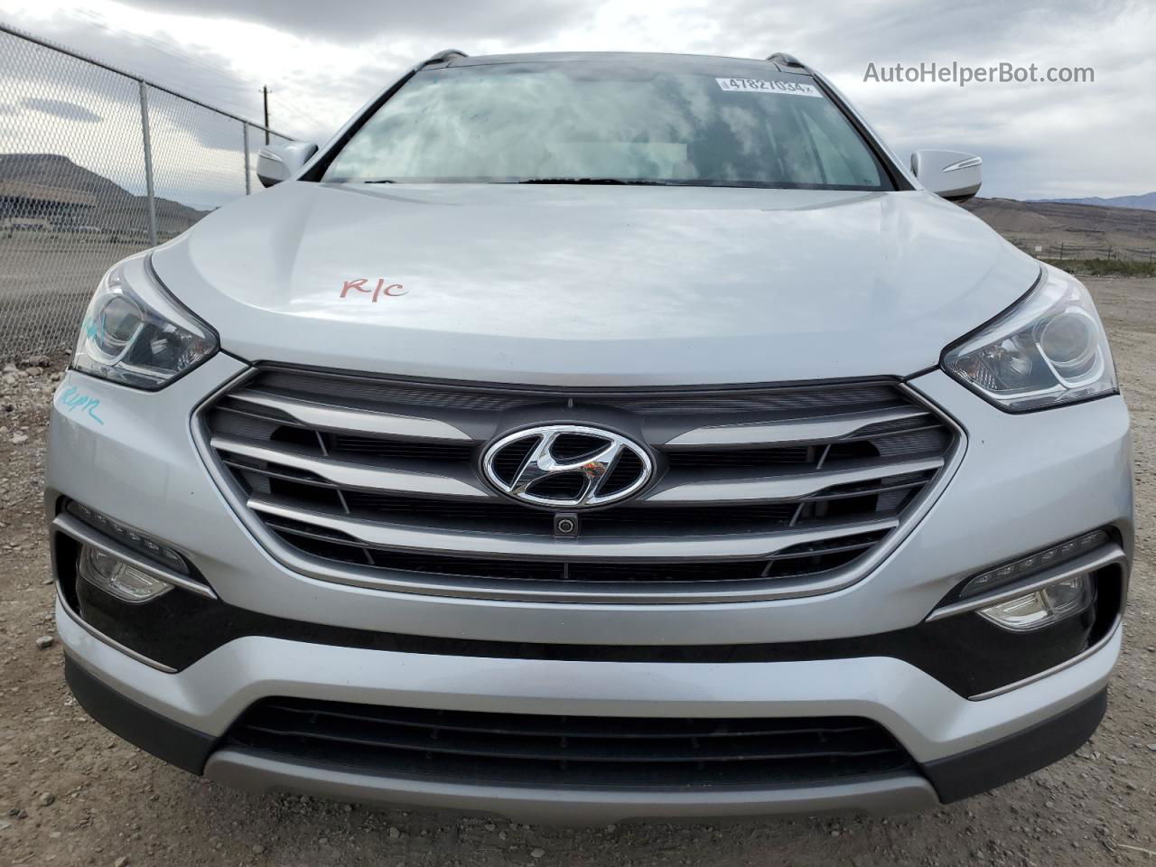 2018 Hyundai Santa Fe Sport  Silver vin: 5XYZU3LB4JG506131