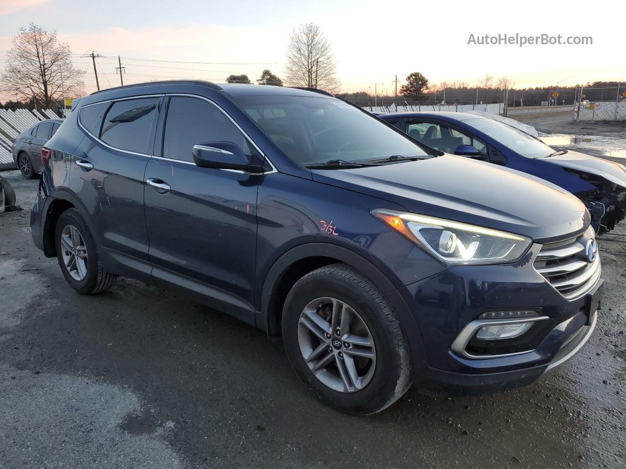 2018 Hyundai Santa Fe Sport  Blue vin: 5XYZU3LB4JG511149