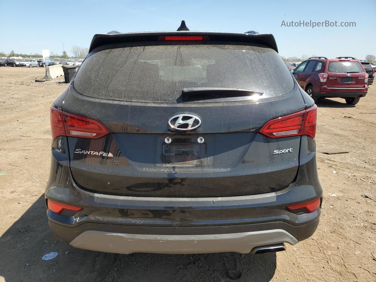 2018 Hyundai Santa Fe Sport  Black vin: 5XYZU3LB4JG547357