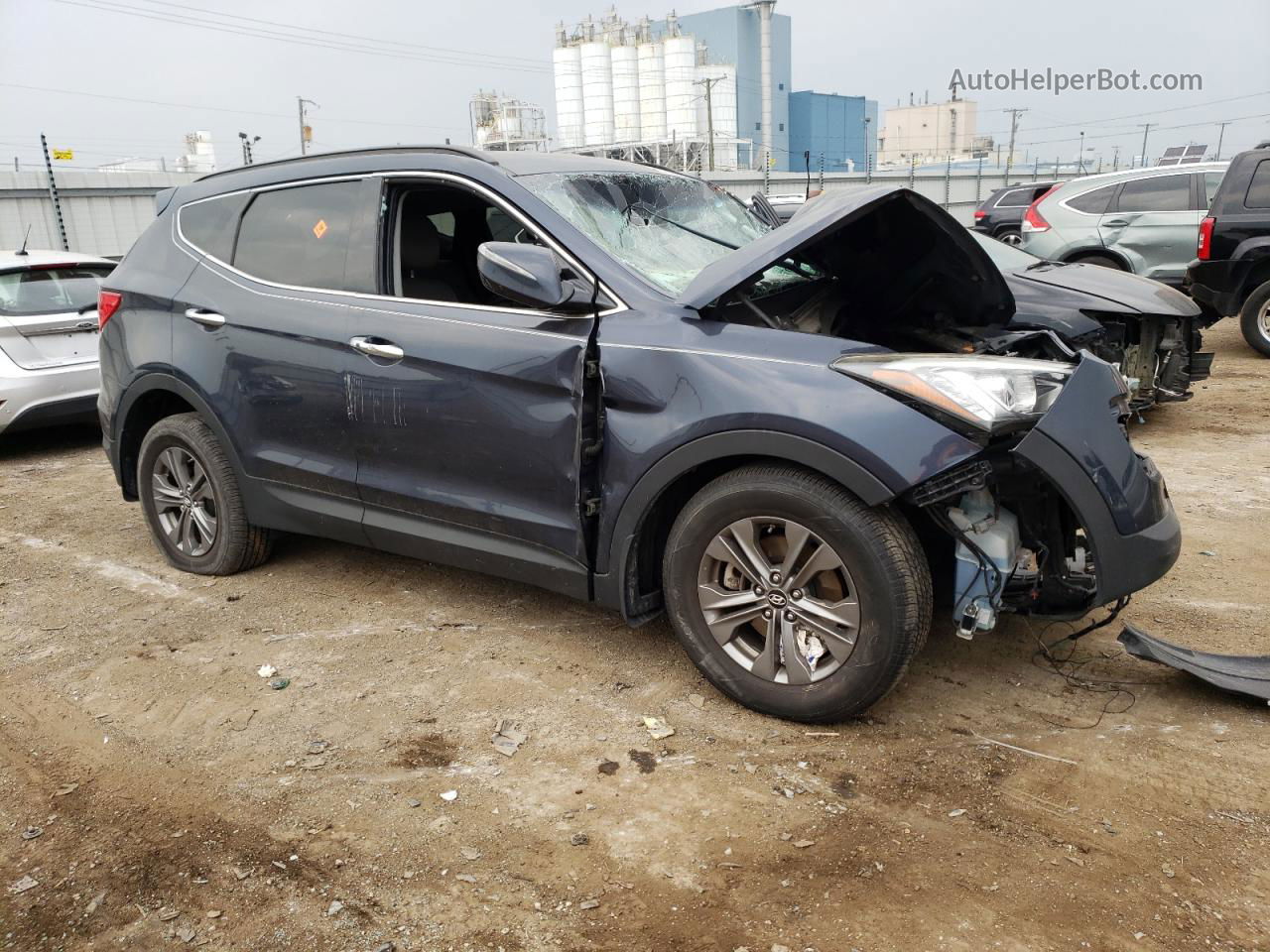 2013 Hyundai Santa Fe Sport  Blue vin: 5XYZU3LB5DG027186