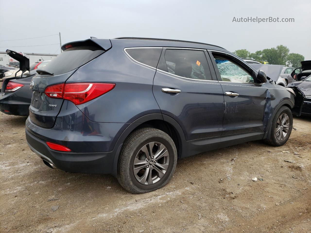 2013 Hyundai Santa Fe Sport  Синий vin: 5XYZU3LB5DG027186