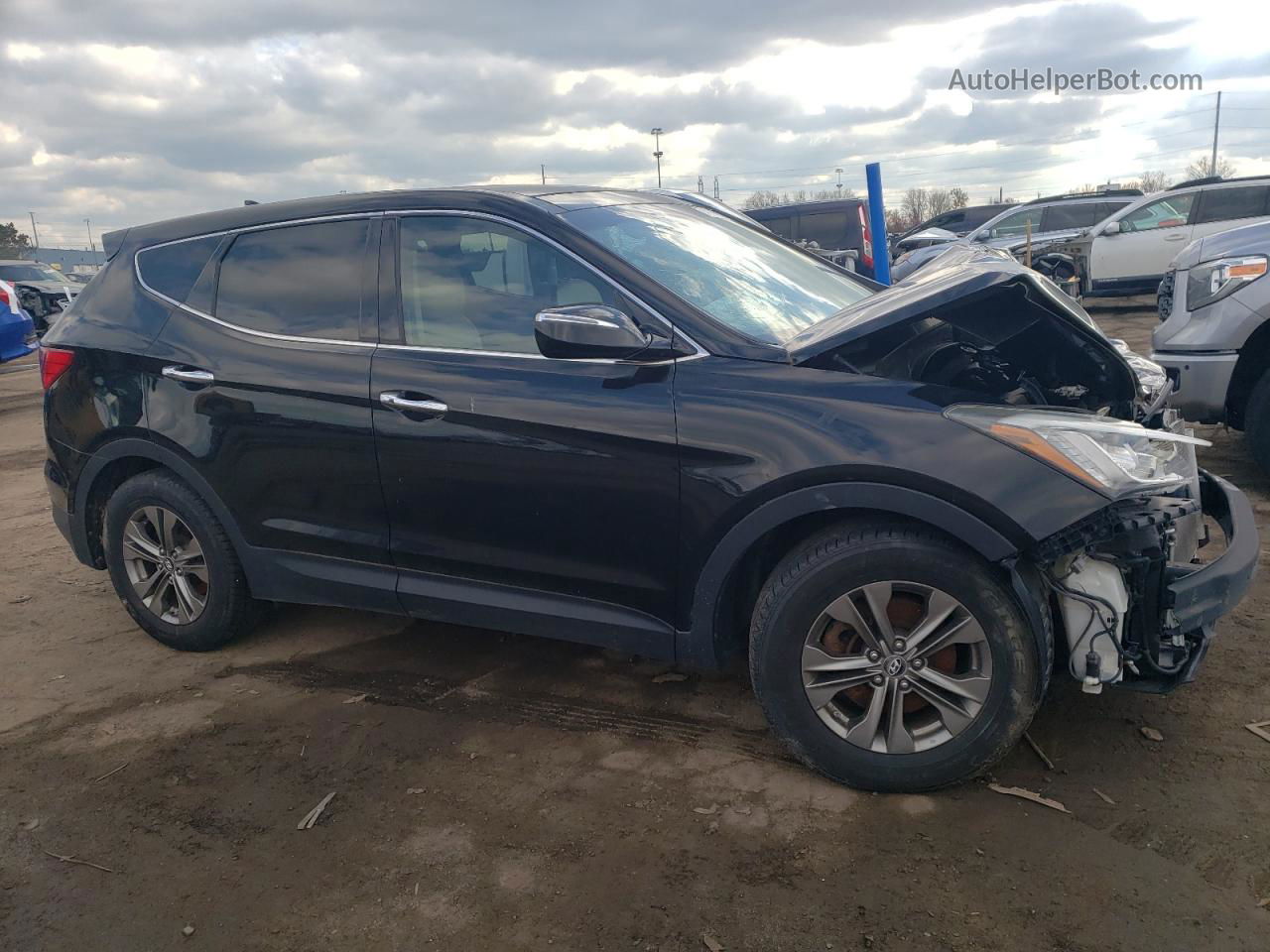 2013 Hyundai Santa Fe Sport  Черный vin: 5XYZU3LB5DG096668