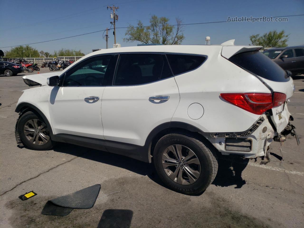 2013 Hyundai Santa Fe Sport  White vin: 5XYZU3LB5DG099070