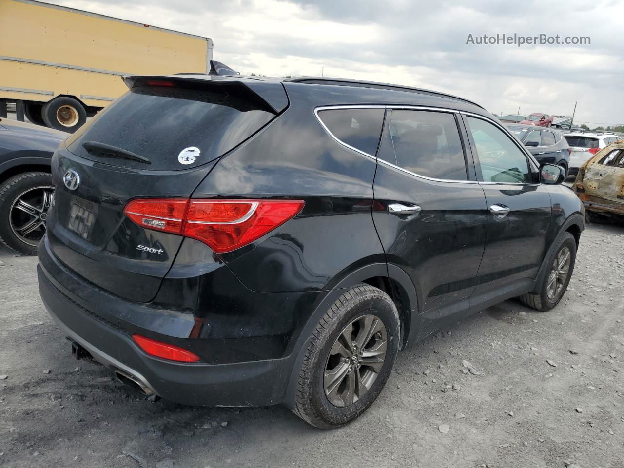 2014 Hyundai Santa Fe Sport  Черный vin: 5XYZU3LB5EG143747