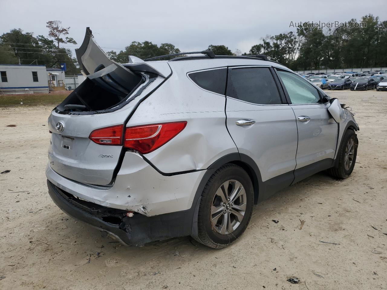 2014 Hyundai Santa Fe Sport  Silver vin: 5XYZU3LB5EG150682