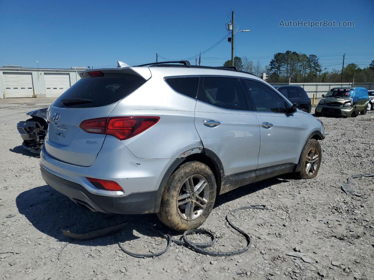 2018 Hyundai Santa Fe Sport  Silver vin: 5XYZU3LB5JG543737