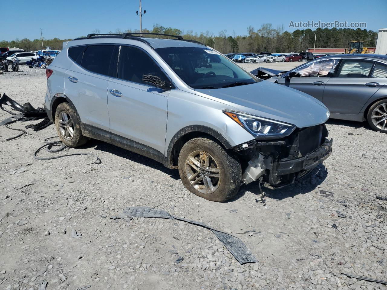 2018 Hyundai Santa Fe Sport  Silver vin: 5XYZU3LB5JG543737