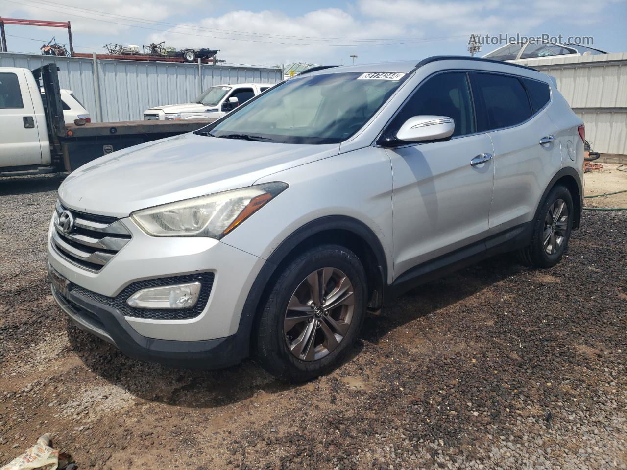 2013 Hyundai Santa Fe Sport  Серебряный vin: 5XYZU3LB6DG019629