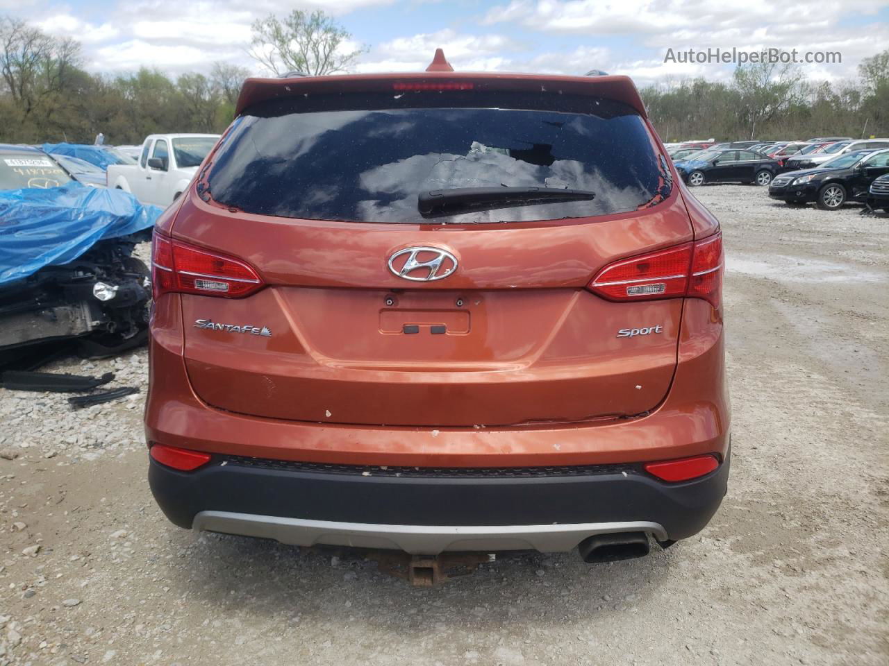 2013 Hyundai Santa Fe Sport  Оранжевый vin: 5XYZU3LB6DG049083