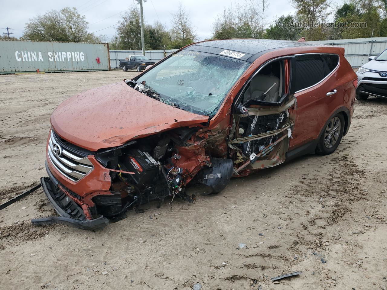 2013 Hyundai Santa Fe Sport  Orange vin: 5XYZU3LB6DG106124