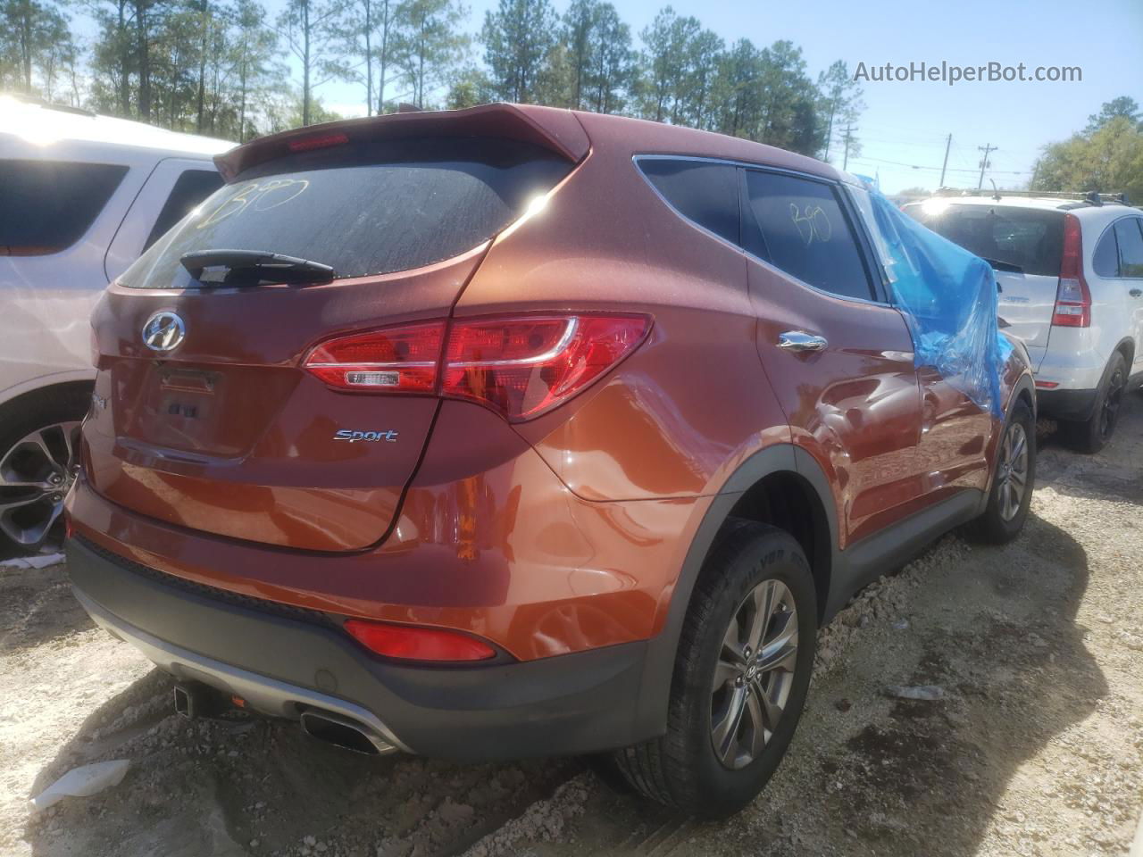 2013 Hyundai Santa Fe Sport  Orange vin: 5XYZU3LB6DG106124